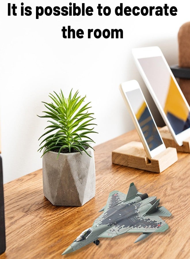 سكويشي نماذج طائرات طرية، نماذج طائرات مقاتلة لهواة الجمع لتزيين المكاتب، ألعاب تعليمية لعرضها على سطح المكتب (أخضر (أ)) - Image 2